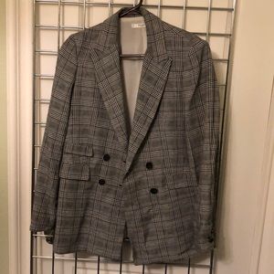 Mango grey patterned blazer